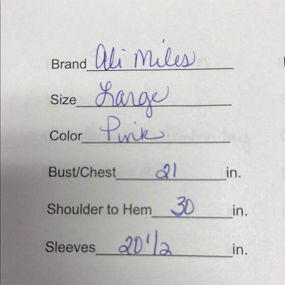 Ali Miles Light Pink Button Front Tunic Top – Size L - Picture 9 of 9